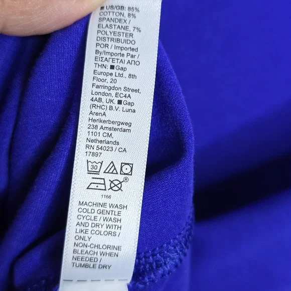 Athleta Outbound Mock Neck Blue Purple Cotton Blend Top Size XL - Picture 6 of 8